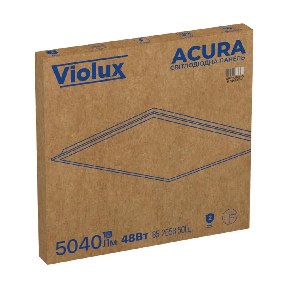 Світильник-панель Violux ACURA, 48Вт, 600×600мм, 5040лм, 6000K
