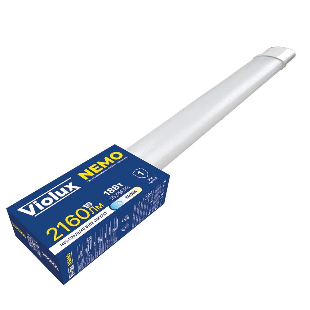 Світильник лінійний ДПП Violux NEMO, 18W, 1800Lm, 5000K, IP65, 600mm