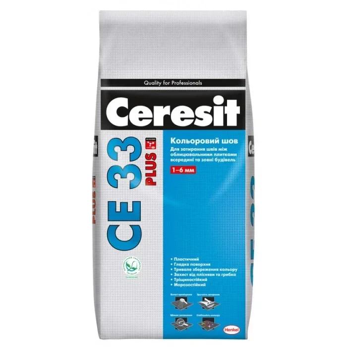 Фуга Ceresit CE 33 Plus 116 сірий антрацит 2кг