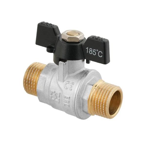 Кран кульовий RAFTEC BLACK DRB11, ВЗ, DN15, 1/2", PN50, CW617N, метелик