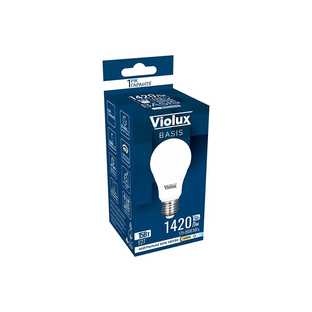 Лампа LED Violux BASIS A65, 15W, E27, 4000K