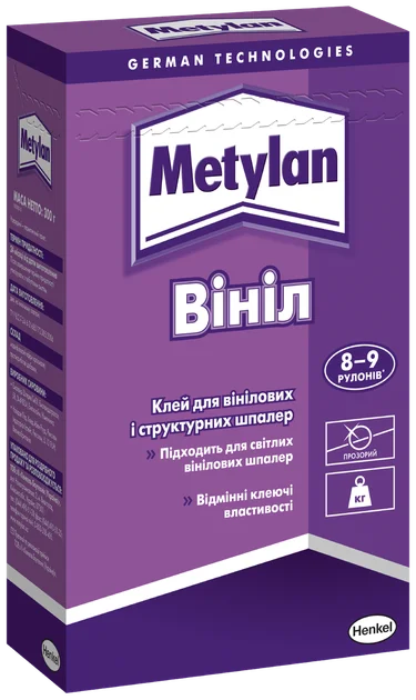 Клей для шпалер Metylan Вініл 300г прозорий