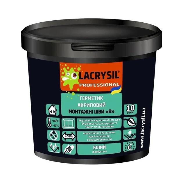 **Герметик акриловий для монтажних швів LACRYSIL B, 1,2кг**