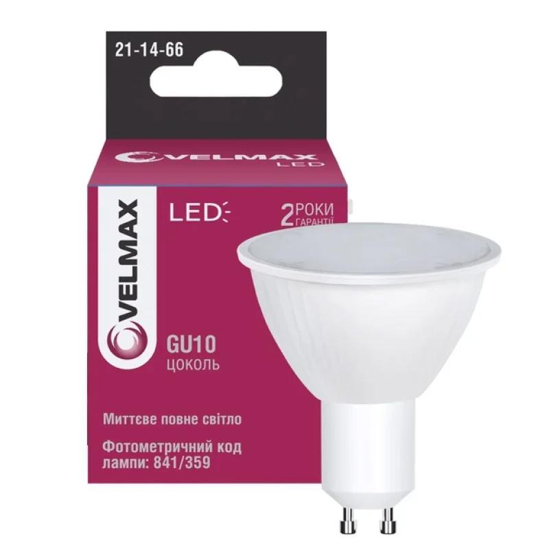 LED-лампа VELMAX V-MR16, 6W, GU10, 4100K, 600Lm, EMC