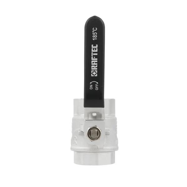 Кран кульовий RAFTEC BLACK DRH5, ВВ, DN40, 1 1/2", PN30, CW617N, ручка