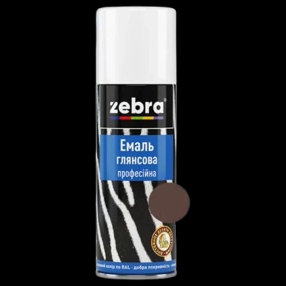Емаль глянсова професійна 400мл ZEBRA 44 RAL8017 темно-коричневий