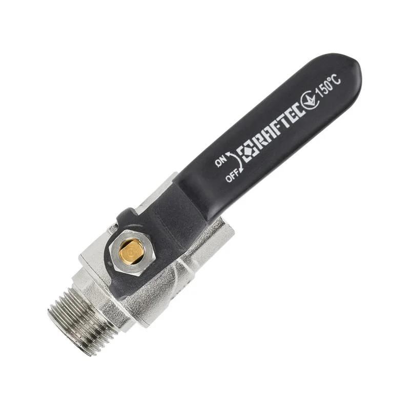 Кран кульовий RAFTEC BLACK DRH4, ВВ, DN32, 1 1/4", PN30, CW617N, ручка