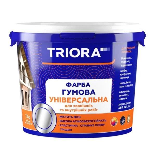 Фарба гумова універсальна TRIORA 10 біла 3,5кг