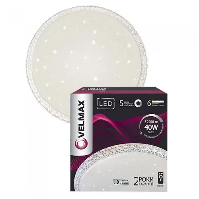 LED-світильник VELMAX V-CL-Crystal, 40W, Smart, 3000–6500K, 3200Lm, з пультом ДК