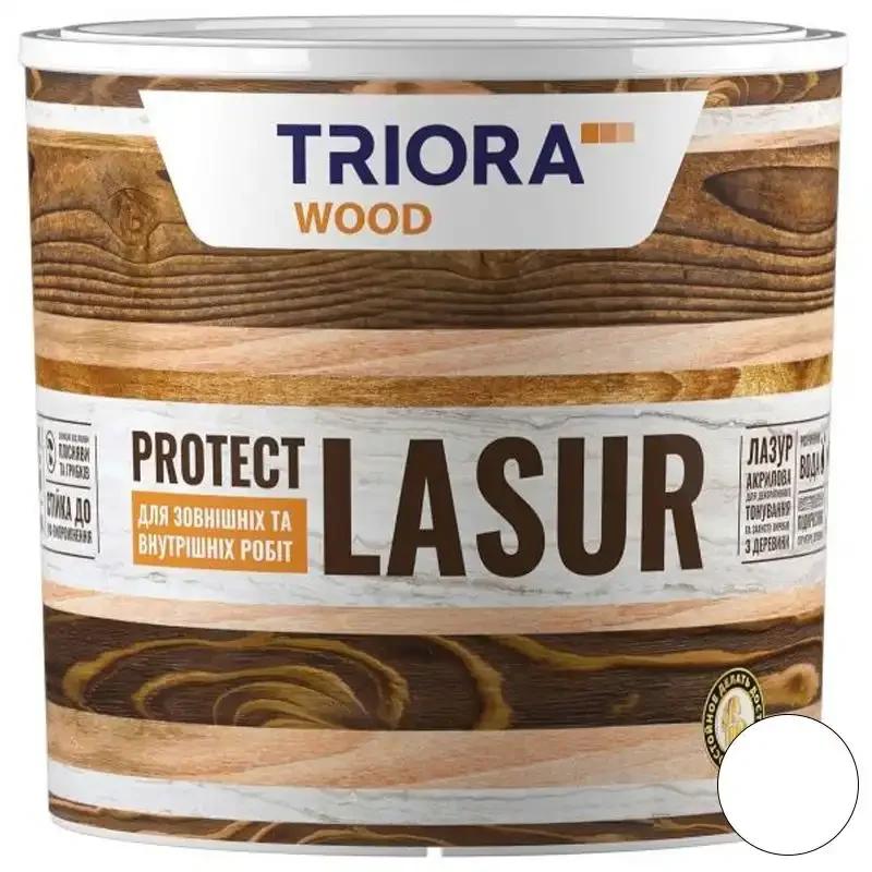 Лазур акрилова для деревини TRIORA, білий 960, 0,75 л