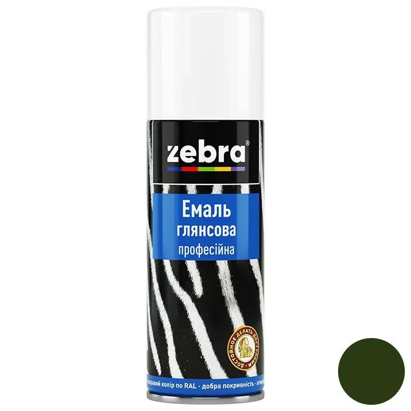 Емаль глянсова професійна 400мл ZEBRA 982 RAL6005 темно-зелений