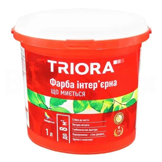 Фарба інтер'єрна акрилова мийна TRIORA 1.4 кг Біла (4823048029552)