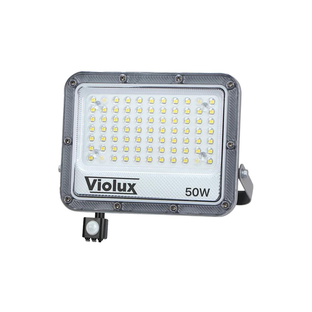 Прожектор Violux CARBON-S, 50W, 5000K, 6000Lm, IP65, з датчиком