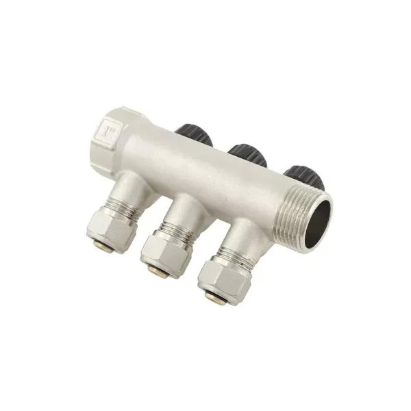Колектор теплої підлоги Raftec KK02013 3-контурний латунний