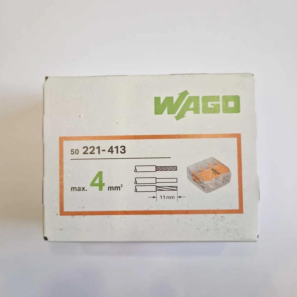 Клема швидкого монтажу WAGO 221-413 3x4 мм²