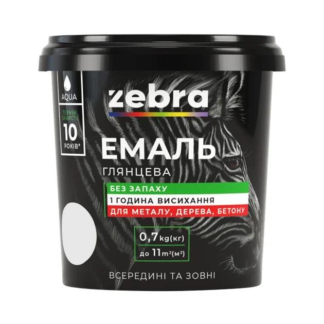 Емаль напівматова ZEBRA 10 0,7кг біла (4823048031104)