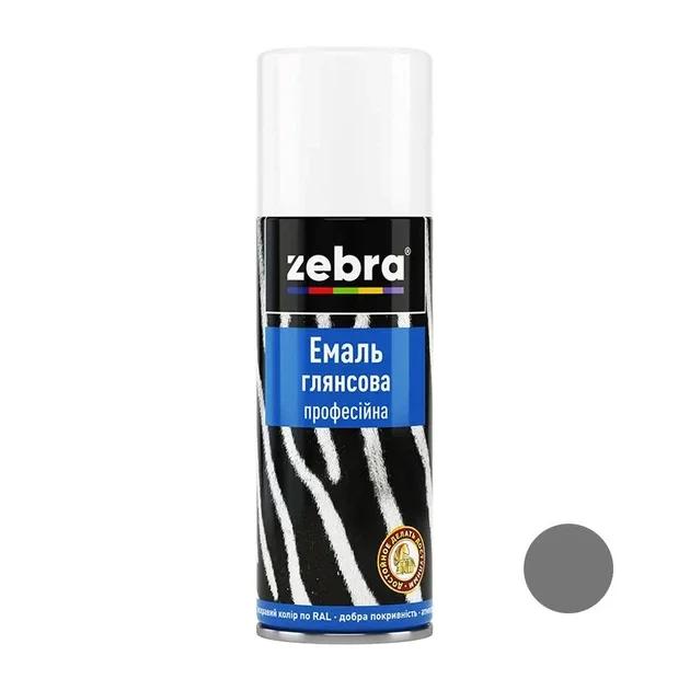 Емаль глянсова професійна 400мл ZEBRA 277 RAL9006 срібний