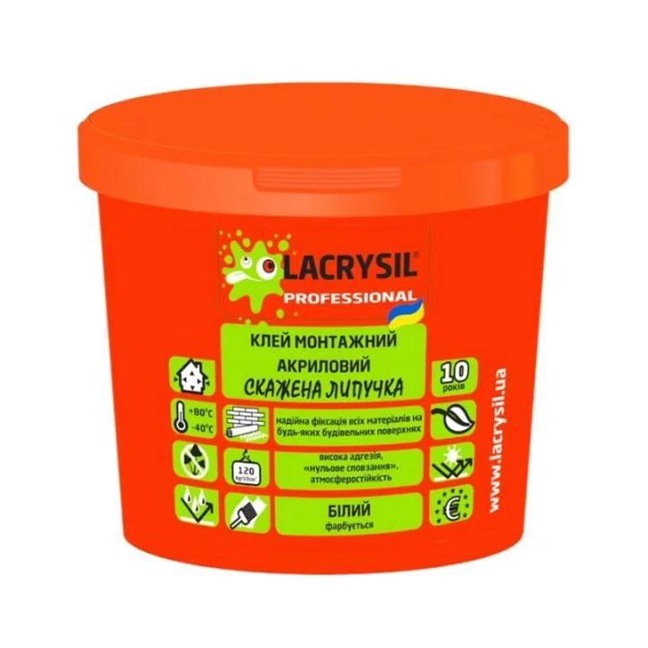 Клей монтажний LACRYSIL "Скажена липучка" 3кг білий (4820102171264)