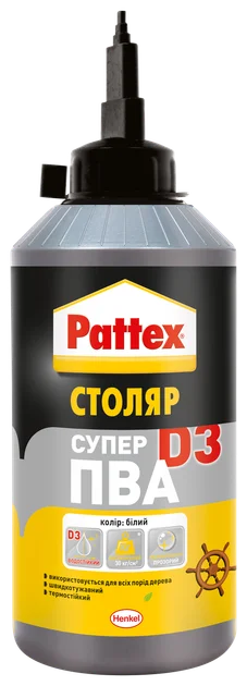 Клей для дерева Pattex столяр Супер ПВА D3 750г