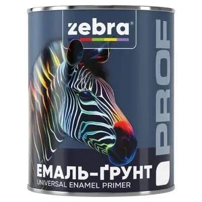 Емаль-ґрунт антикорозійна 4 в 1 ZEBRA PROF 019P, графіт матовий, 0,8 кг