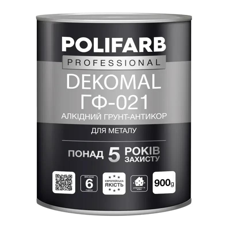 Ґрунтовка антикорозійна алкідна Polifarb DekoMal ГФ-021, червоно-коричнева, 0,9 кг