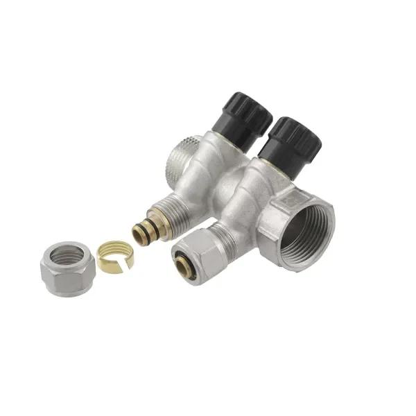 Колектор теплої підлоги Raftec KK02014 KK02012 2-контурний латунний