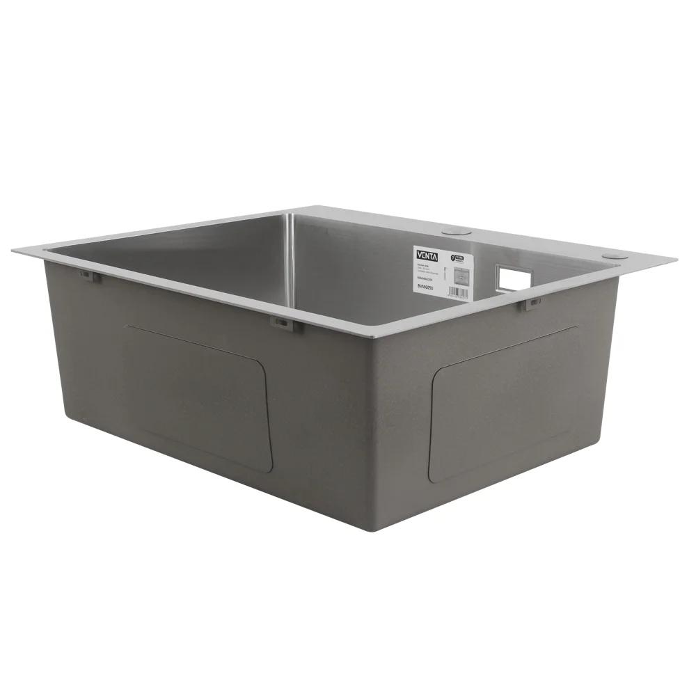 Мийка для кухні інтегрована VENTA Brushed 500x600 BVM6050 Gray