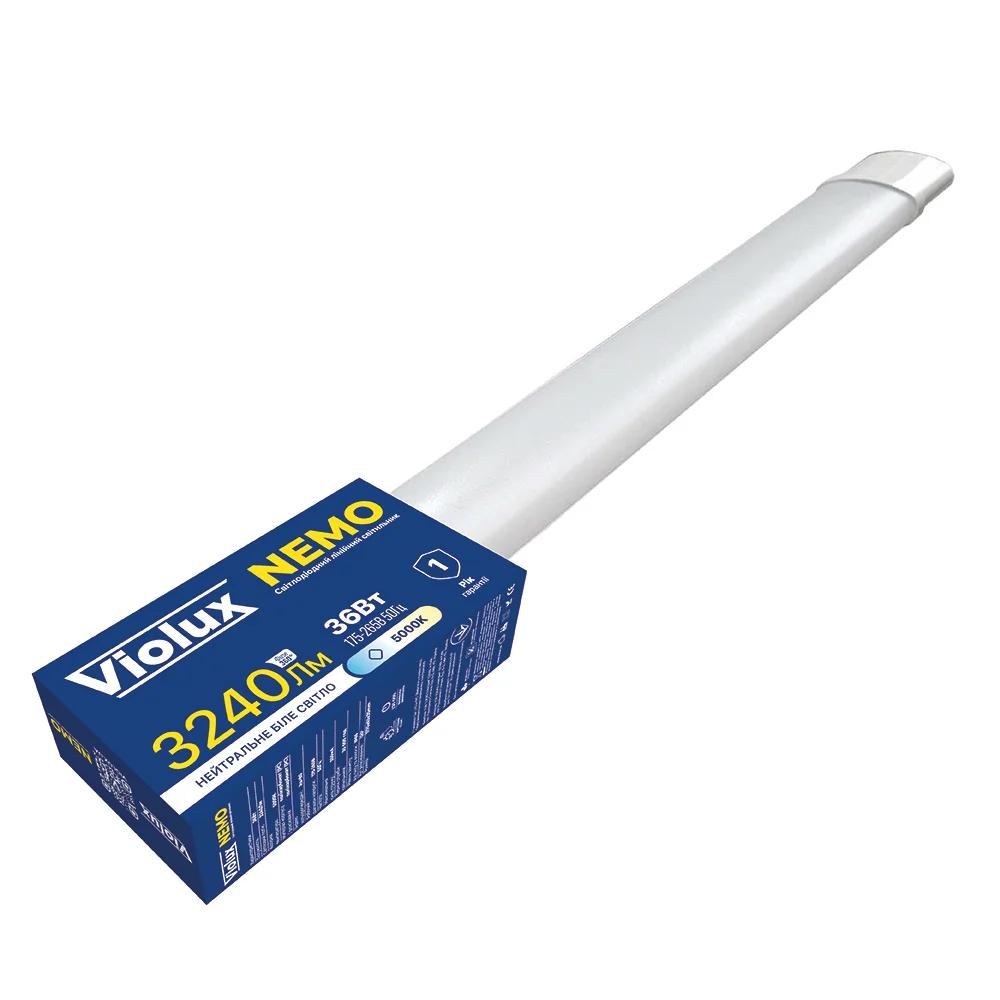Лінійний світильник ДПП Violux NEMO, 36W, 3600Lm, 5000K, IP65, 1200mm