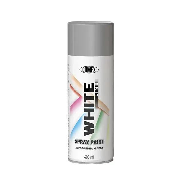 Акрилова аерозольна фарба Domex White Line RAL101 грунт сірий 400мл