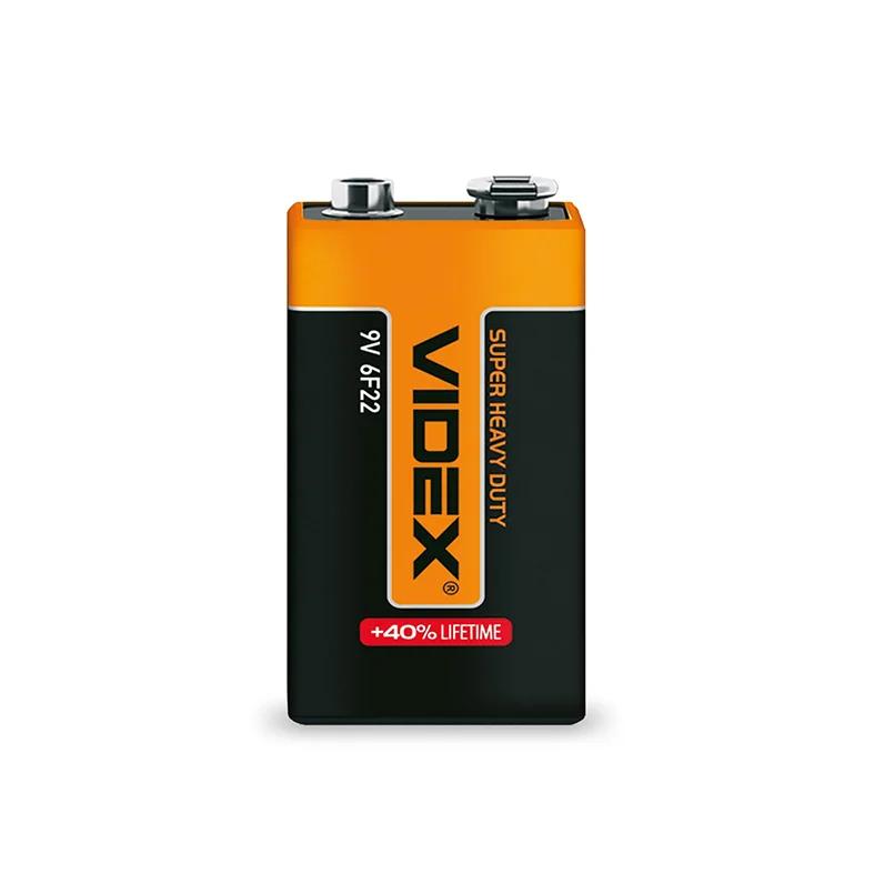 Батарейка Videx 6F22 9V (Крона) 1шт SHIRINK