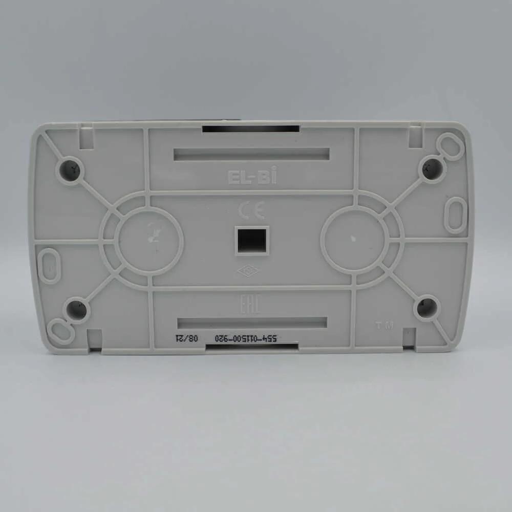 Вимикач EL-BI EVA сірий 1кл + Розетка з заземленням з кришкою IP54 (554-011500-920)