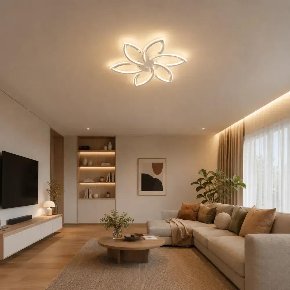 LED світильник VELMAX V-CL-LILY-6Wh max 76W 3000k-6500K пульт блок живлення білий 230V
