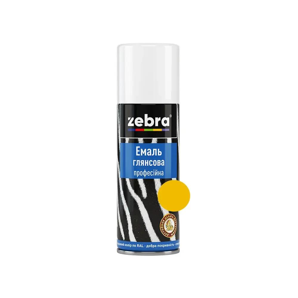 Емаль глянсова професійна 400мл ZEBRA 206 RAL1023 жовтий