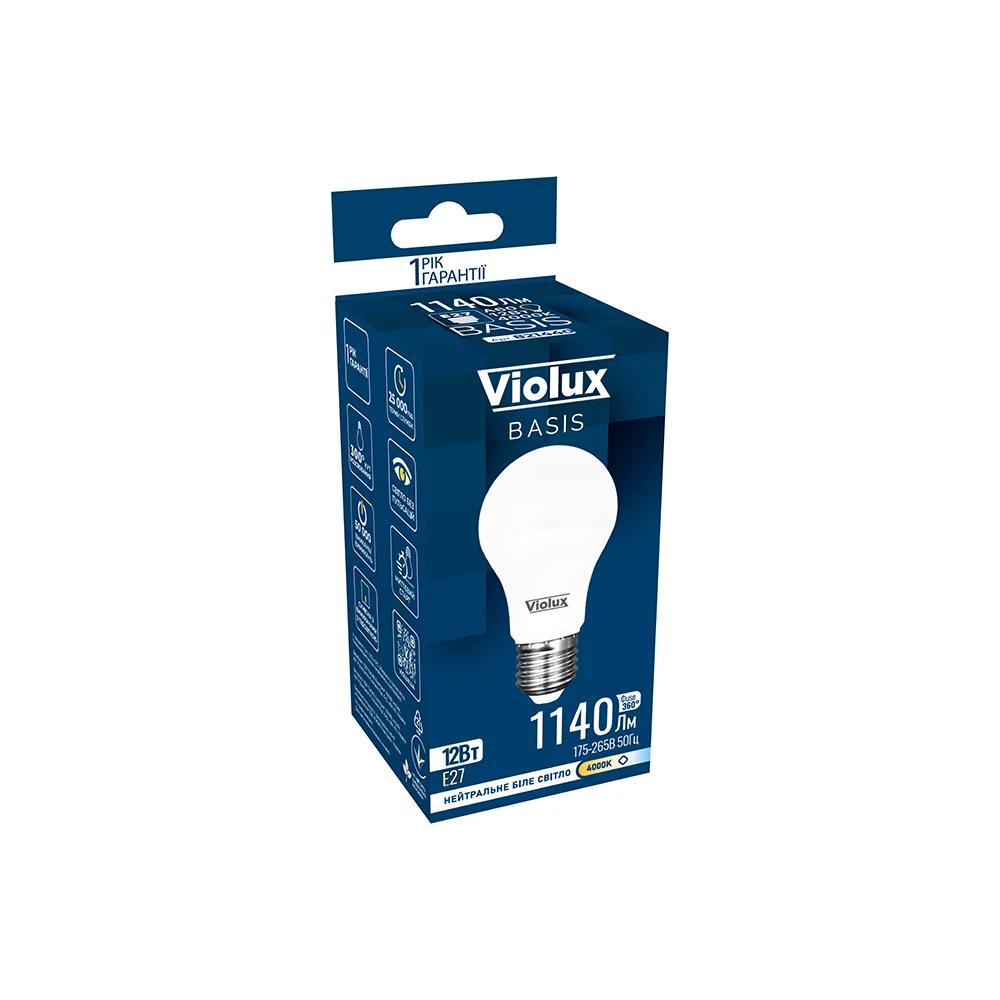 Лампа LED Violux BASIS A60, 12W, E27, 4000K