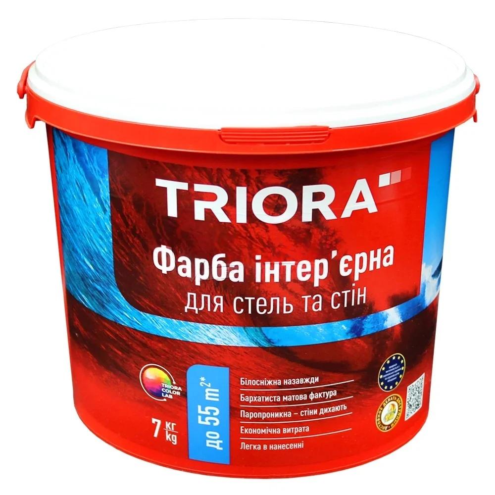 Фарба інтер'єрна TRIORA Для стель та стін акрилова 7 кг біла матова (4823048029538)