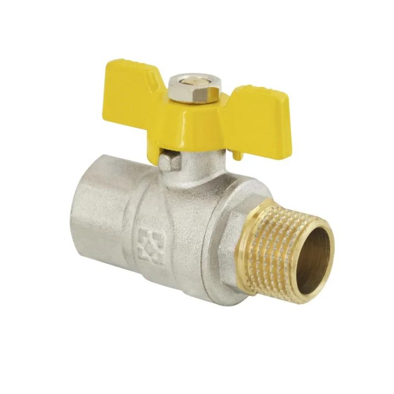 Кран кульовий RAFTEC YELLOW GRB11, ЗВ, DN15, 1/2", метелик