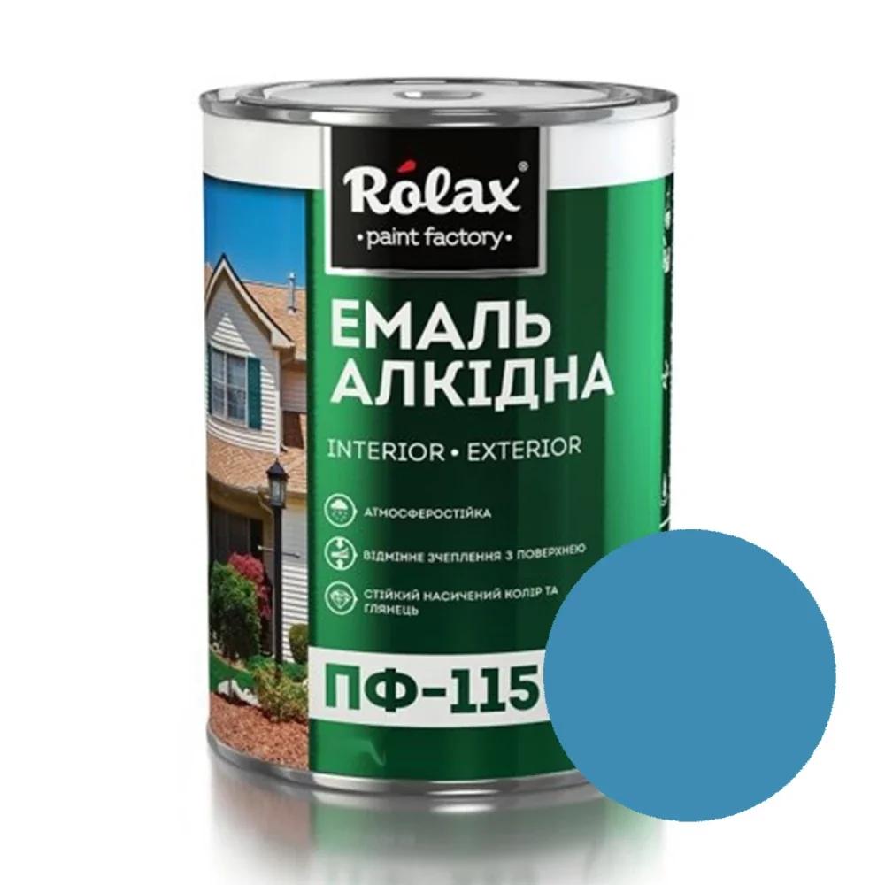 Емаль алкідна Rolax ПФ-115, блакитна, глянцева, 0,9кг