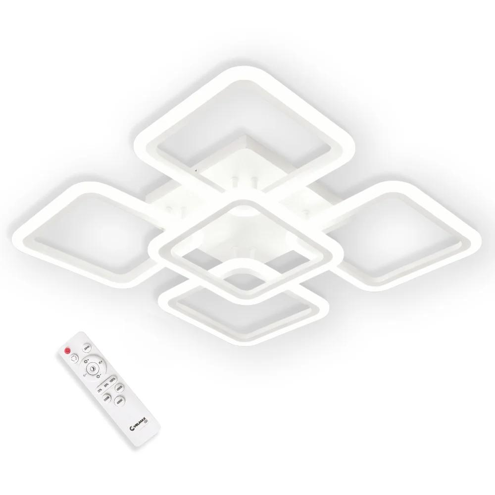 LED світильник VELMAX V-CL-NAOMI-S-90S, max 90W, 3000K-6500K, пульт, блок живлення,білий 230V