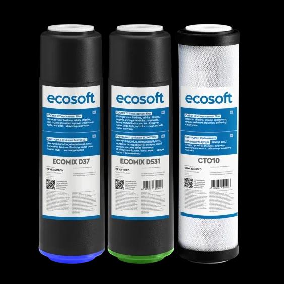 Покращений комплект картриджів Ecosoft для потрійного фільтра (CRV3ECO)