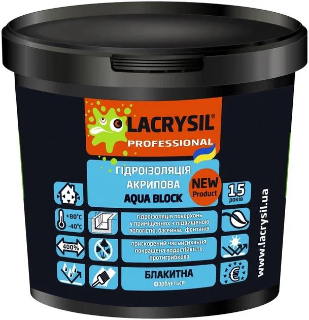 Мастика гідроізоляційна LACRYSIL AQUA BLOCK, блакитна, 7кг