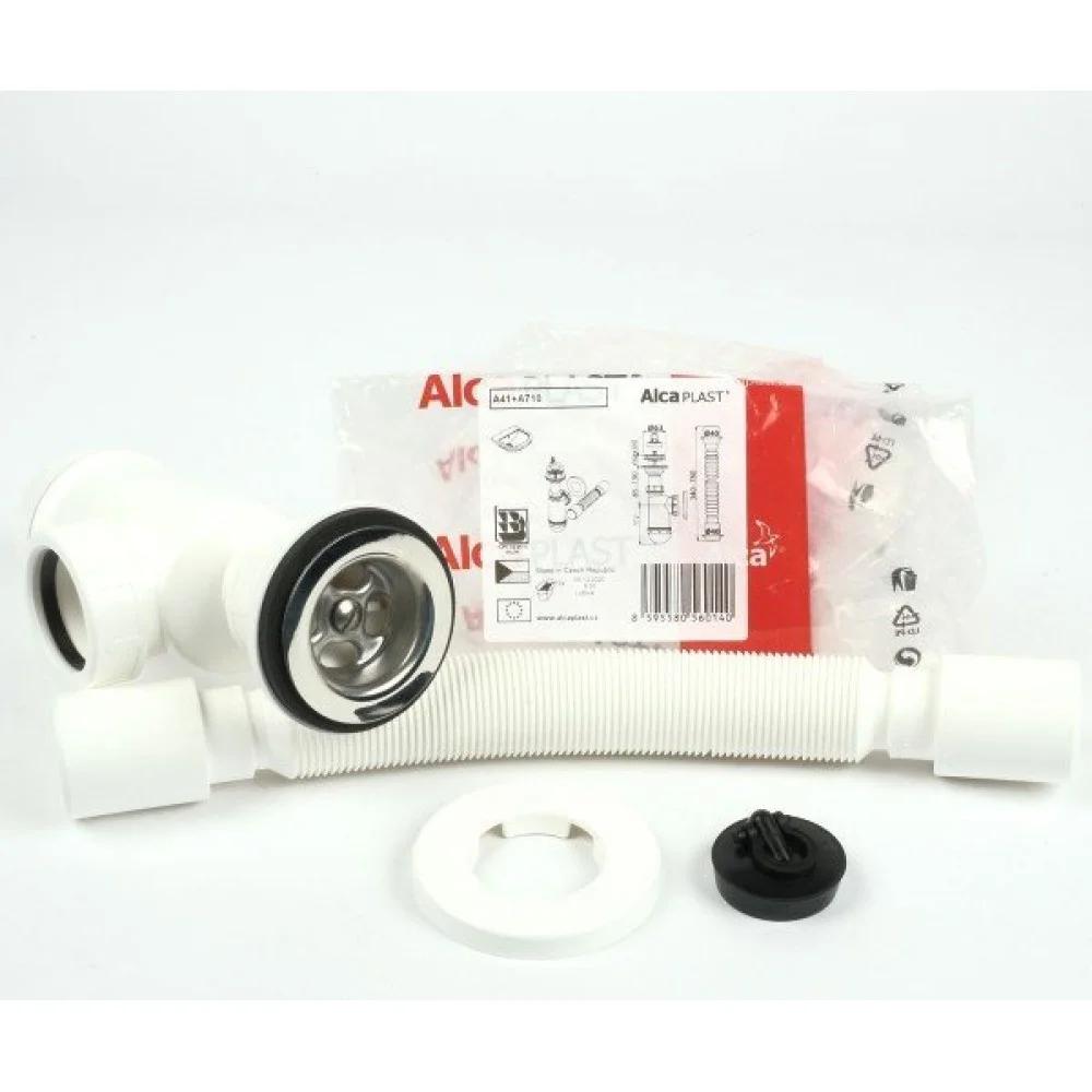 Сифон для умивальника AlcaPlast A41+A710