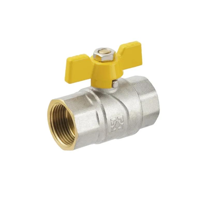 Кран кульовий RAFTEC YELLOW GRB2, ВВ, DN20, 3/4", метелик