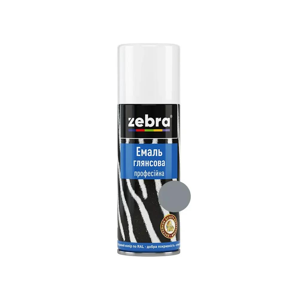 Емаль глянсова професійна 400мл ZEBRA 334 RAL7046 сірий