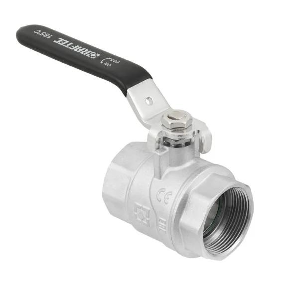 Кран кульовий RAFTEC BLACK DRH5, ВВ, DN40, 1 1/2", PN30, CW617N, ручка
