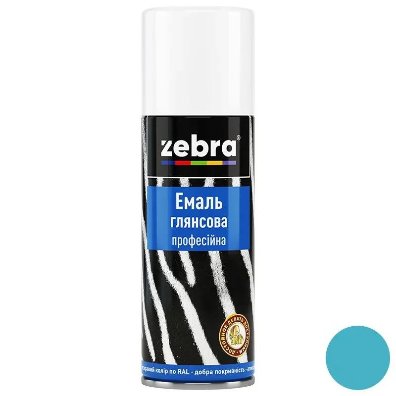 Емаль глянсова професійна 400мл ZEBRA 204 RAL5015 блакитний