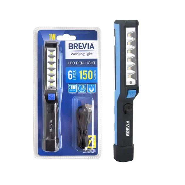 Ліхтар-ручка Bravia LED Pen Light, 6SMD+1W LED, 150lm, 900mAh, Type-C