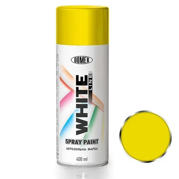 Акрилова аерозольна фарба Domex White Line RAL1003 жовта 400мл