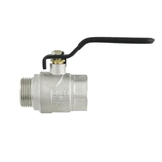 Кран кульовий RAFTEC BLACK DRH31, ВЗ, DN25, 1", PN40, CW617N, ручка