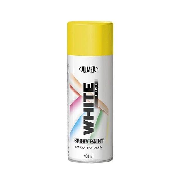 Акрилова аерозольна фарба Domex White Line RAL1016 лимонно-жовта 400 мл