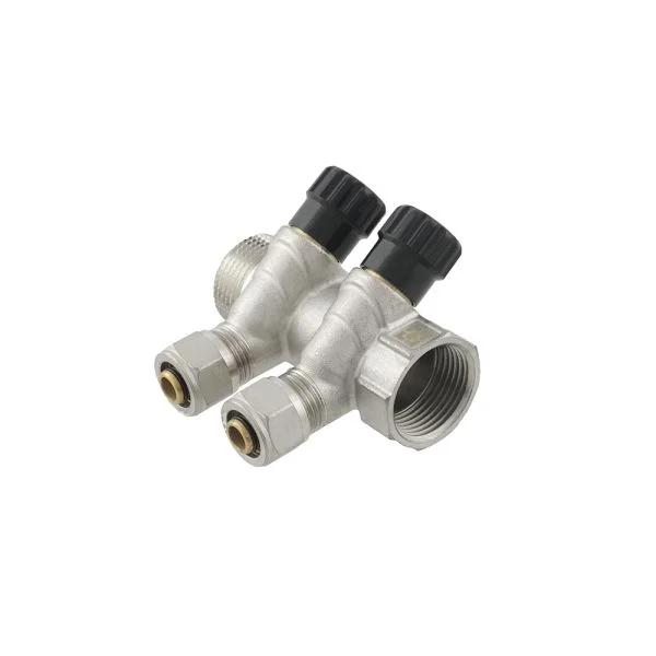 Колектор теплої підлоги Raftec KK02014 KK02012 2-контурний латунний